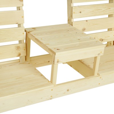 Скамейка со столиком, ХВОЯ, 90х60х140см