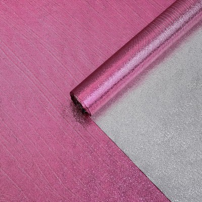 Плёнка металлизированная, розовый, 0,7 х 2 м