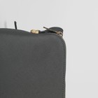Сумка женская, отдел на молнии, наружный карман, длинный ремень, цвет серый - Фото 4
