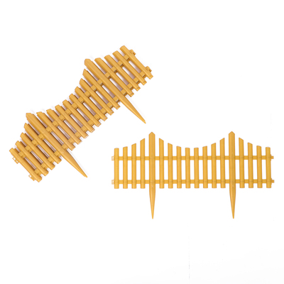 Ограждение декоративное, 30 × 300 см, 5 секций, пластик, золотое, Greengo