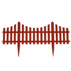 Ограждение декоративное, 30×300 см, 5 секций, пластик, терракотовое, Greengo - Фото 8