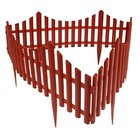 Ограждение декоративное, 30×300 см, 5 секций, пластик, терракотовое, Greengo - Фото 9