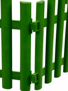 Ограждение декоративное, 30 × 300 см, 5 секций, пластик, зелёное - фото 809629232