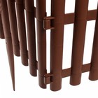 Ограждение декоративное, 30×300 см, 5 секций, пластик, коричневое, Greengo - Фото 11