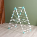 Сушилка для белья двухуровневая, рабочая длина 21 м, белая - Фото 3