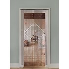 Штора - занавеска декоративная «Ромб», деревянная, 90×180 см, 27 нитей - Фото 1