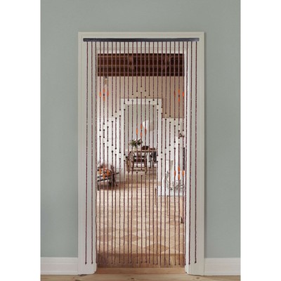 Штора - занавеска декоративная «Ромб», деревянная, 90×180 см, 27 нитей