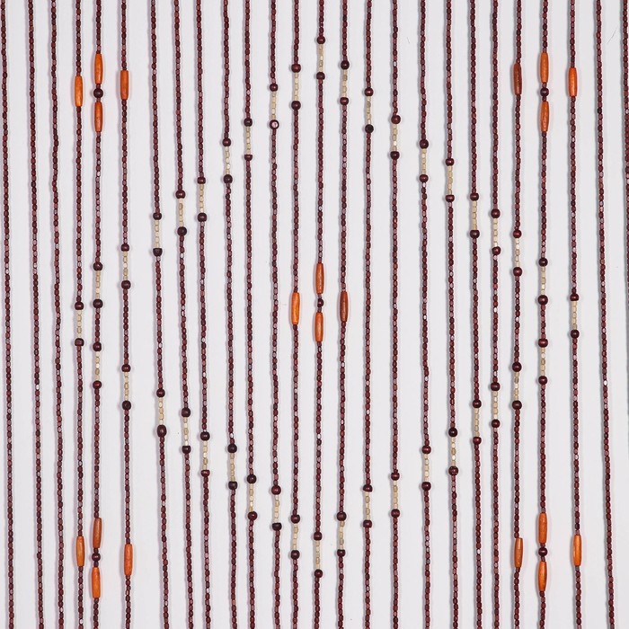 Занавеска декоративная деревянная «Ромб», 90×180 см, 27 нитей - фото 1908364699