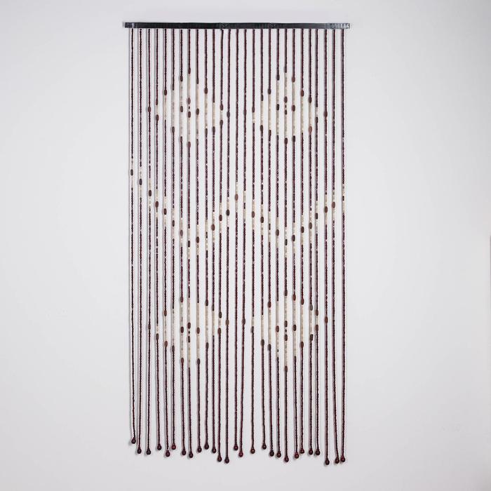 Штора-занавеска декоративная межкомнатная, деревянная, 90×170 см, 27 нитей - Фото 1