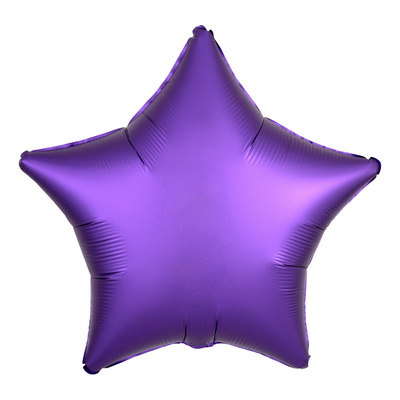 Шар фольгированный 18" «Звезда», сатин, фиолетовый