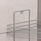 Полка угловая 3-х ярусная «Трапеция», 25×18×49 см, хром - Фото 3