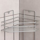 Полка угловая 3-ярусная «Трапеция», 25×18×62 см, хром - Фото 4