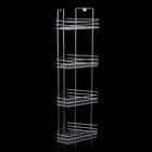 Полка угловая 4-х ярусная «Трапеция», 25×18×70 см, хром - Фото 1