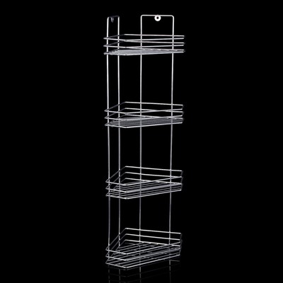 Полка угловая 4-х ярусная «Трапеция», 25×18×70 см, хром