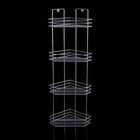 Полка угловая 4-х ярусная «Трапеция», 25×18×70 см, хром - Фото 2