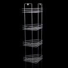 Полка угловая 4-х ярусная «Трапеция», 25×18×70 см, хром - Фото 3