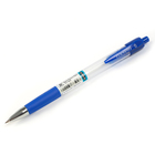Ручка шариковая, автоматическая, 0.7 мм, корпус прозрачный, стержень синий, с резиновым держателем - Фото 1