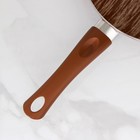 Сковорода глубокая Kantry, d=24 см, стеклянная крышка, пластиковая ручка, антипригарное покрытие, цвет коричневый - Фото 4