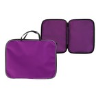 Папка с ручками текстильная А4, 350×270×20 мм, Calligrata «Офис», нейлон 600D, двуцветный кант, фиолетовая - Фото 1