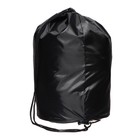 Мешок для обуви и мячей 360 х 220 мм, круглое дно D 220 мм, Calligrata (мягкий полиэстер, плотность 210 D), чёрный - фото 24546566