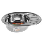 Мойка кухонная Accoona AB4557-L, врезная, левая, толщина 0.6 мм, 570×450×165 мм, глянец - Фото 2