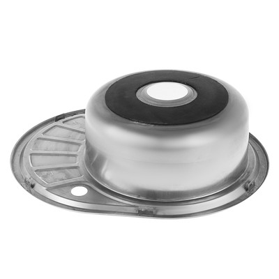 Мойка кухонная Accoona AB4557-R, врезная, правая, толщина 0.6 мм, 570×450×165 мм, глянец