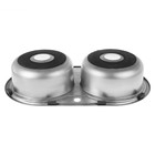 Мойка кухонная Accoona AB4479B, врезная, двойная, толщина 0.6 мм, 790×440×165 мм, глянец - Фото 2