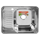 Мойка кухонная Accoona AB4858-R, врезная, правая, толщина 0.6 мм, 580х480х165 мм, глянец - фото 2053044