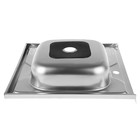 Мойка кухонная Accoona AD6060-4L, накладная, левая, толщина 0.4 мм, 600х600х140 мм, матовая - Фото 3