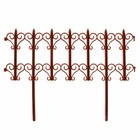 Ограждение декоративное, 25×180 см, 5 секций, пластик, терракотовое, «Классика» - Фото 8