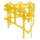 Ограждение декоративное, 33 × 267 см, 7 секций, пластик, жёлтое, «Роскошный сад» - Фото 4