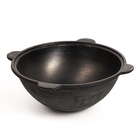 Казан Шафран, 12 л, круглое дно, алюминиевая крышка, чугун - Фото 2