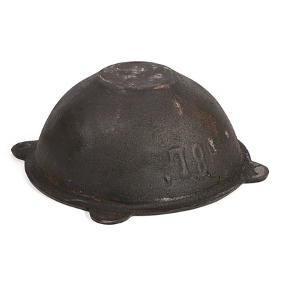 Казан, 8 л, плоское дно, алюминиевая крышка, чугун