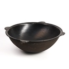 Казан Шафран 22 л, d=50.4 см, круглое дно, алюминиевая крышка, чугун - Фото 2