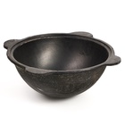 Казан, 6 л, круглое дно, алюминиевая крышка, чугун - Фото 2