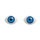Глаза, набор 8 шт., размер 1 шт: 1,5 × 1 см, размер радужки 9 мм, цвет голубой - фото 108341553