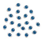Глаза, набор 8 шт., размер 1 шт: 1,5 × 1 см, размер радужки 9 мм, цвет голубой - фото 3811394