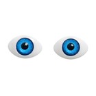 Глаза, набор 8 шт., размер радужки 12 мм, цвет голубой - фото 3732183