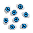 Глаза, набор 8 шт., размер радужки 12 мм, цвет голубой - фото 3811397