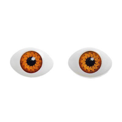 Глаза, набор из 8 шт., размер радужки — 12 мм, цвет карий