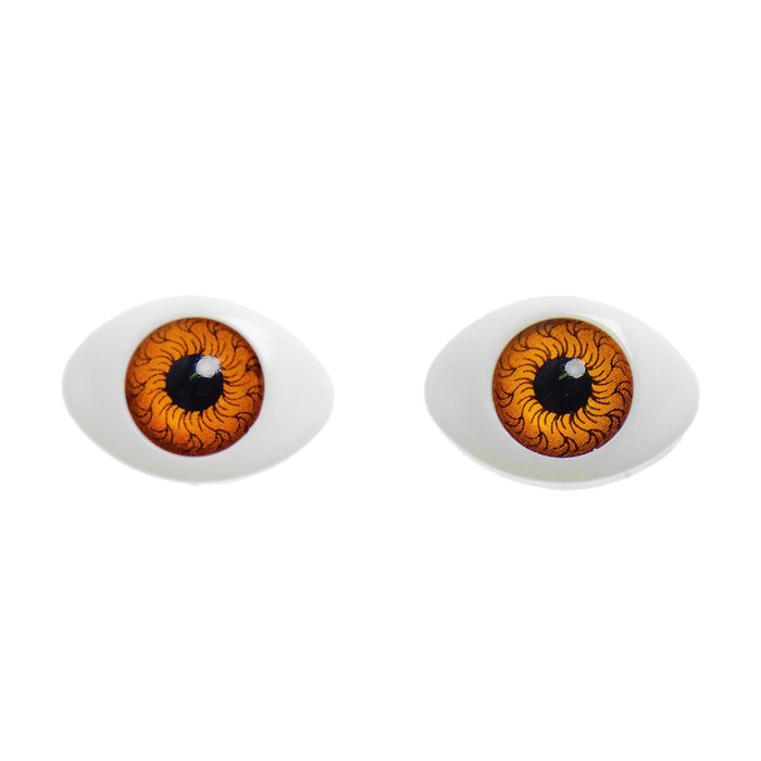 Глаза, набор из 8 шт., размер радужки — 12 мм, цвет карий - Фото 1