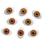 Глаза, набор из 8 шт., размер радужки — 12 мм, цвет карий - фото 8373813