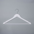 Плечики для одежды с антискользящей перекладиной Доляна, размер 44-46, цвет белый - Фото 5