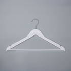 Плечики для одежды с антискользящей перекладиной Доляна, размер 44-46, цвет белый - Фото 5