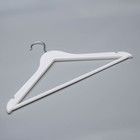 Плечики для одежды с антискользящей перекладиной Доляна, размер 44-46, цвет белый - Фото 6