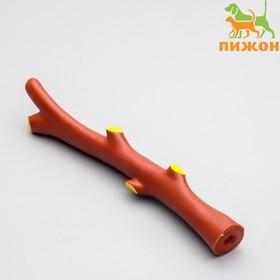 Игрушка пищащая 'Ветка' для собак, 21,5 см, коричневая