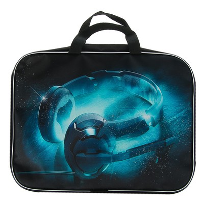 Папка с ручками текстильная, А4, 330 х 260 х 70 мм, Calligrata «Наушники»