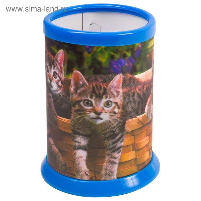 Подставка-стакан для пишущих принадлежностей BRAUBERG «Котята», 3D эффект - Фото 1
