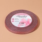 Лента парчовая, 6 мм, 23±1 м, розовая №013 - Фото 4