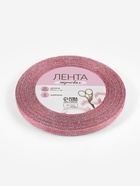 Лента парчовая, 6 мм, 23±1 м, красная №039 - Фото 5